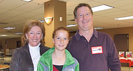 Delaney Bates, grandmother Sharon, and father Raymond